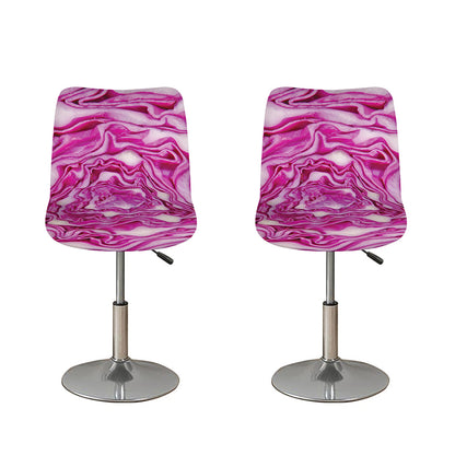 Red Cabbage Print Bar Stool Covers