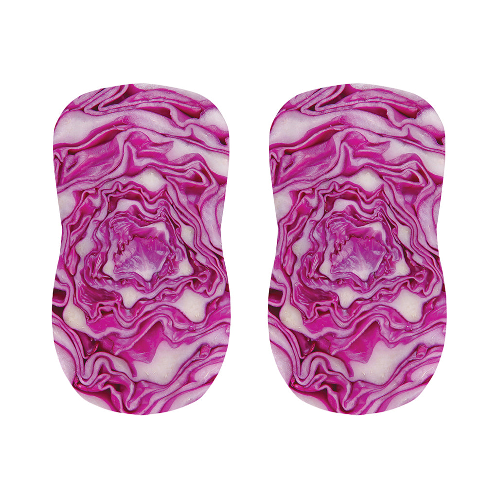 Red Cabbage Print Bar Stool Covers