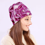Red Cabbage Print Beanie