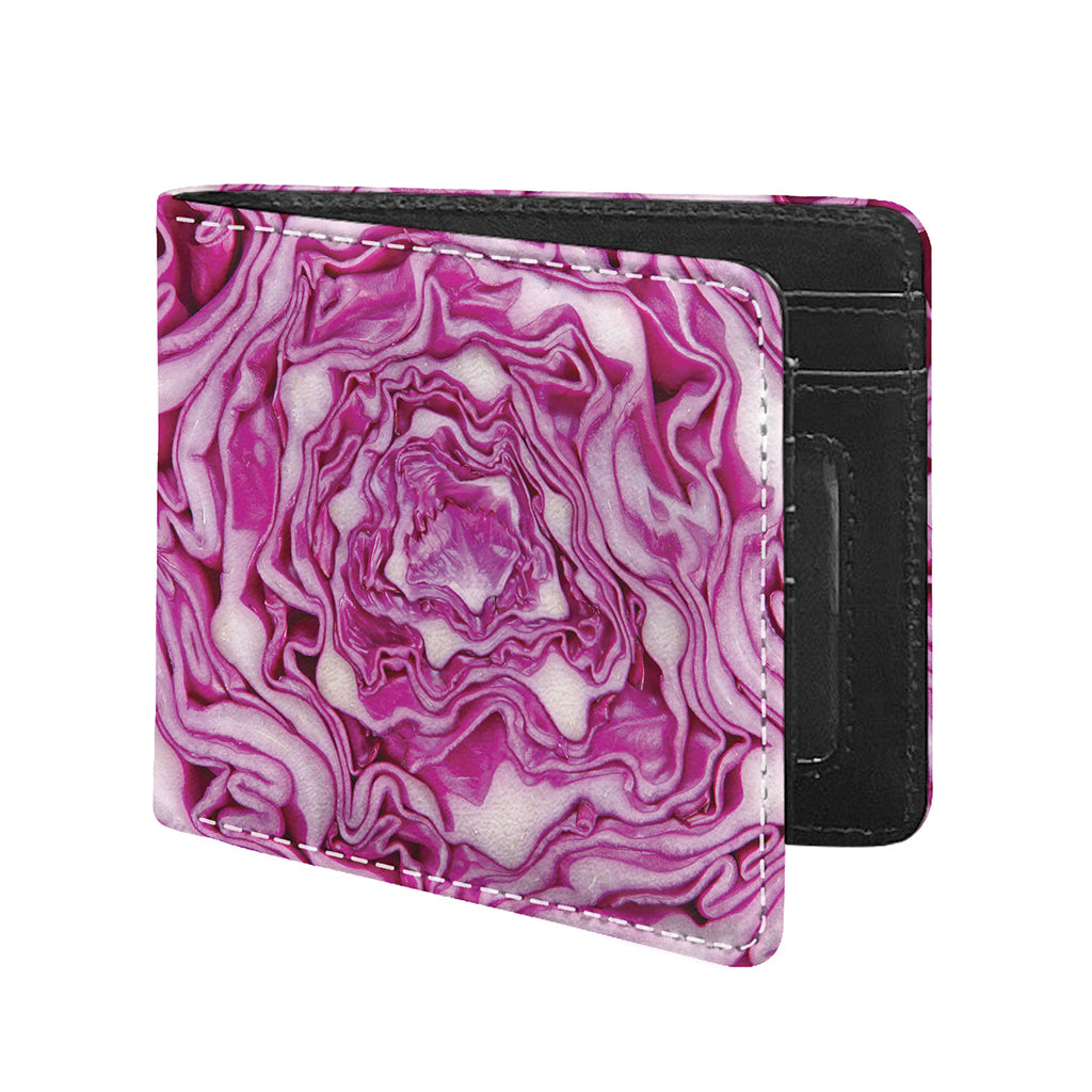 Red Cabbage Print Bifold Wallet