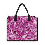 Red Cabbage Print Canvas Tote Bag