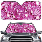 Red Cabbage Print Car Windshield Sun Shade