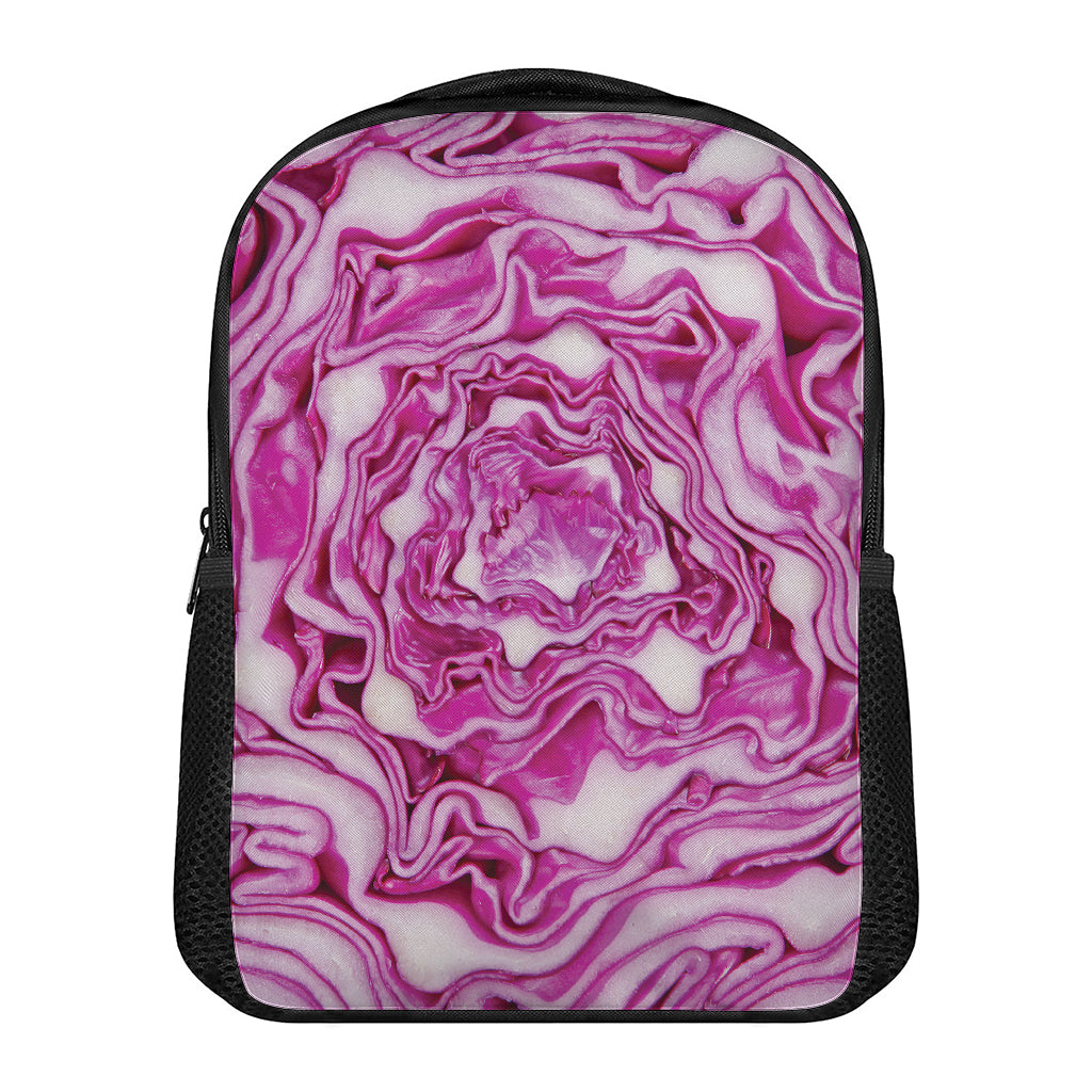 Red Cabbage Print Casual Backpack