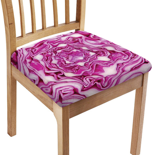 Red Cabbage Print Chair Cushion Cover