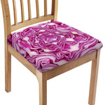 Red Cabbage Print Chair Cushion Cover