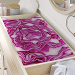 Red Cabbage Print Changing Pad Cover