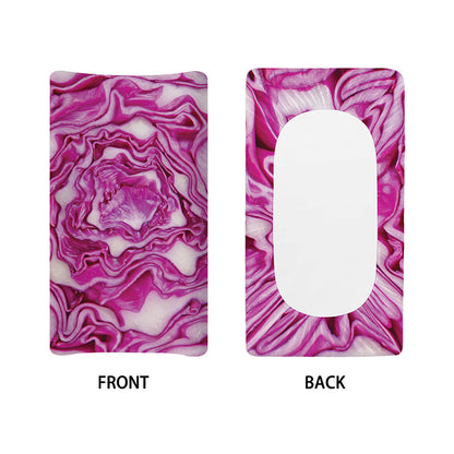 Red Cabbage Print Changing Pad Cover