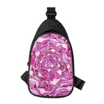 Red Cabbage Print Chest Bag