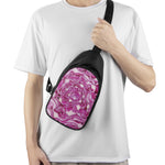 Red Cabbage Print Chest Bag