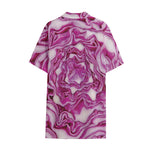 Red Cabbage Print Cotton Hawaiian Shirt