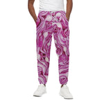 Red Cabbage Print Cotton Pants