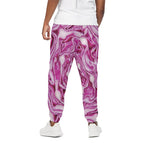 Red Cabbage Print Cotton Pants