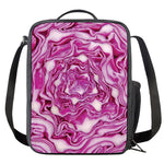 Red Cabbage Print Crossbody Lunch Bag