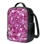 Red Cabbage Print Crossbody Lunch Bag