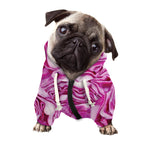 Red Cabbage Print Dog Zip Up Hoodie