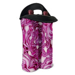 Red Cabbage Print Double Neoprene Wine Tote