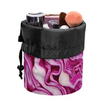 Red Cabbage Print Drawstring Makeup Bag
