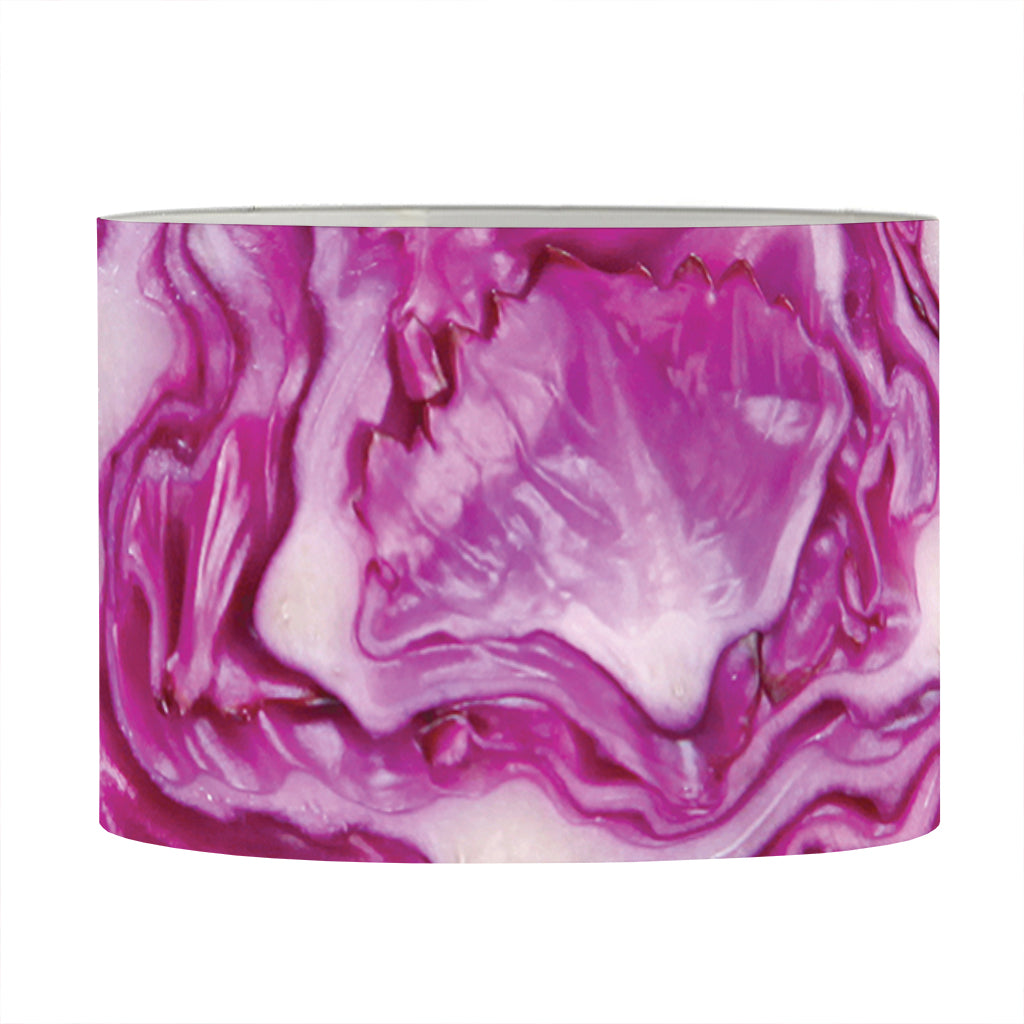 Red Cabbage Print Drum Lamp Shade