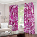 Red Cabbage Print Extra Wide Grommet Curtains
