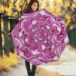 Red Cabbage Print Foldable Umbrella