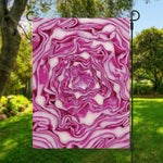 Red Cabbage Print Garden Flag