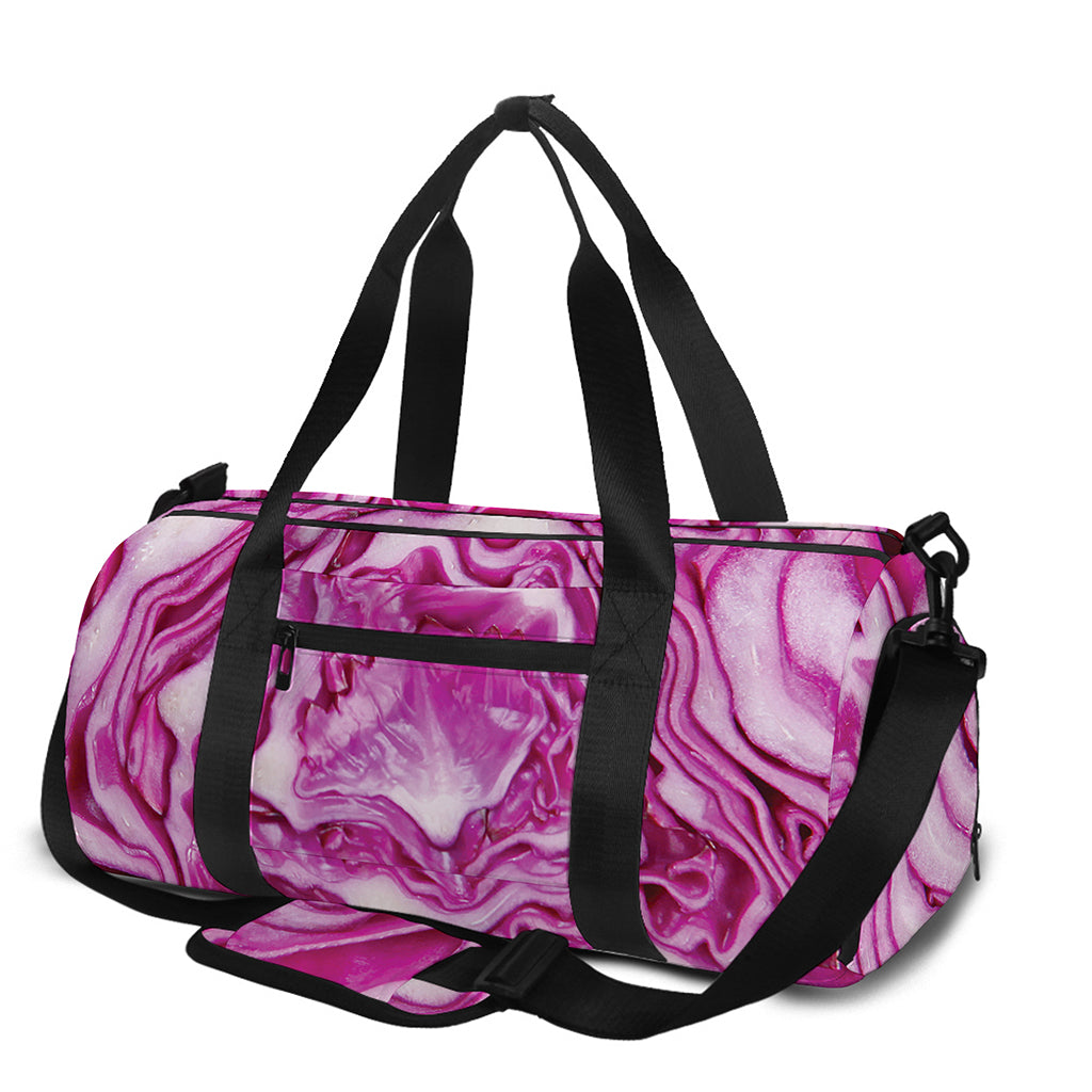Red Cabbage Print Gym Bag