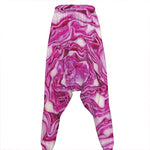 Red Cabbage Print Hammer Pants