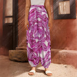 Red Cabbage Print Harem Pants