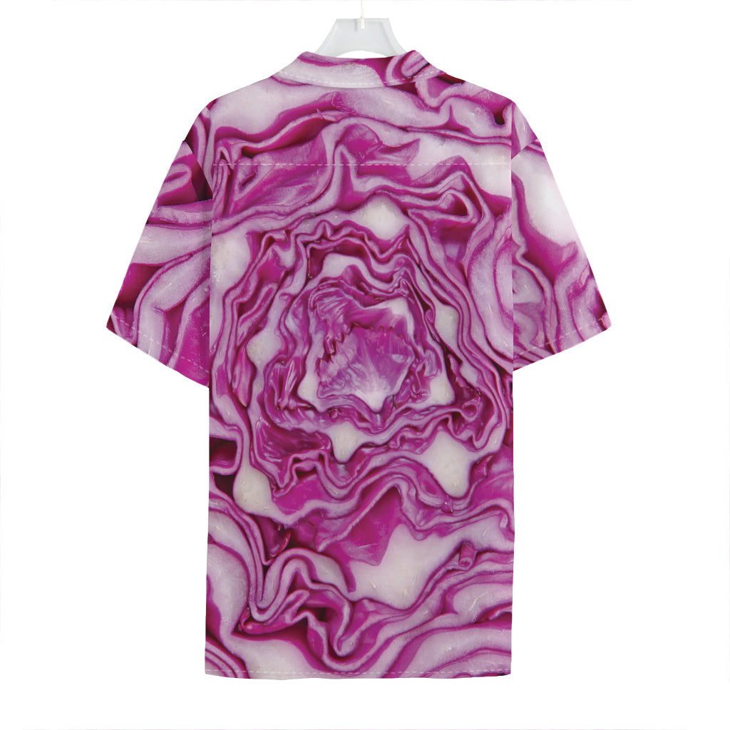 Red Cabbage Print Hawaiian Shirt