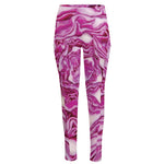 Red Cabbage Print High-Waisted Pocket Leggings