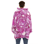 Red Cabbage Print Hoodie Blanket
