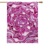 Red Cabbage Print House Flag