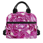 Red Cabbage Print Insulated Lunch Bag