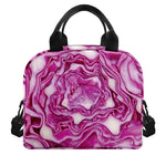 Red Cabbage Print Insulated Lunch Bag