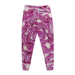 Red Cabbage Print Jogger Pants