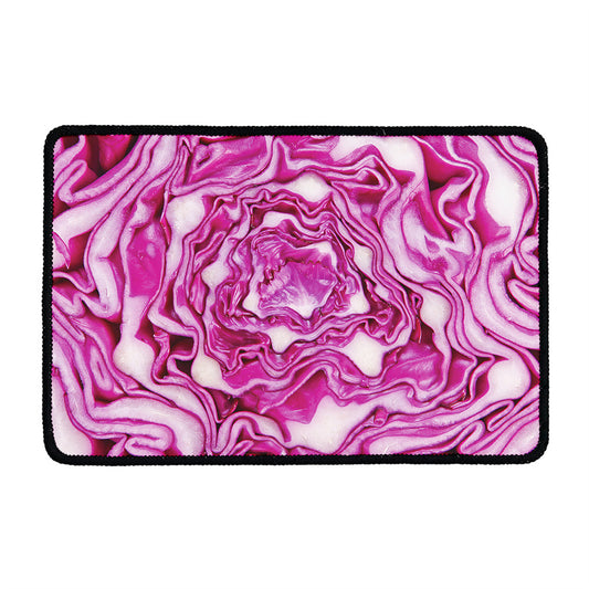 Red Cabbage Print Kitchen Mat