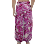 Red Cabbage Print Lantern Pants
