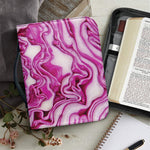 Red Cabbage Print Leather Bible Cover