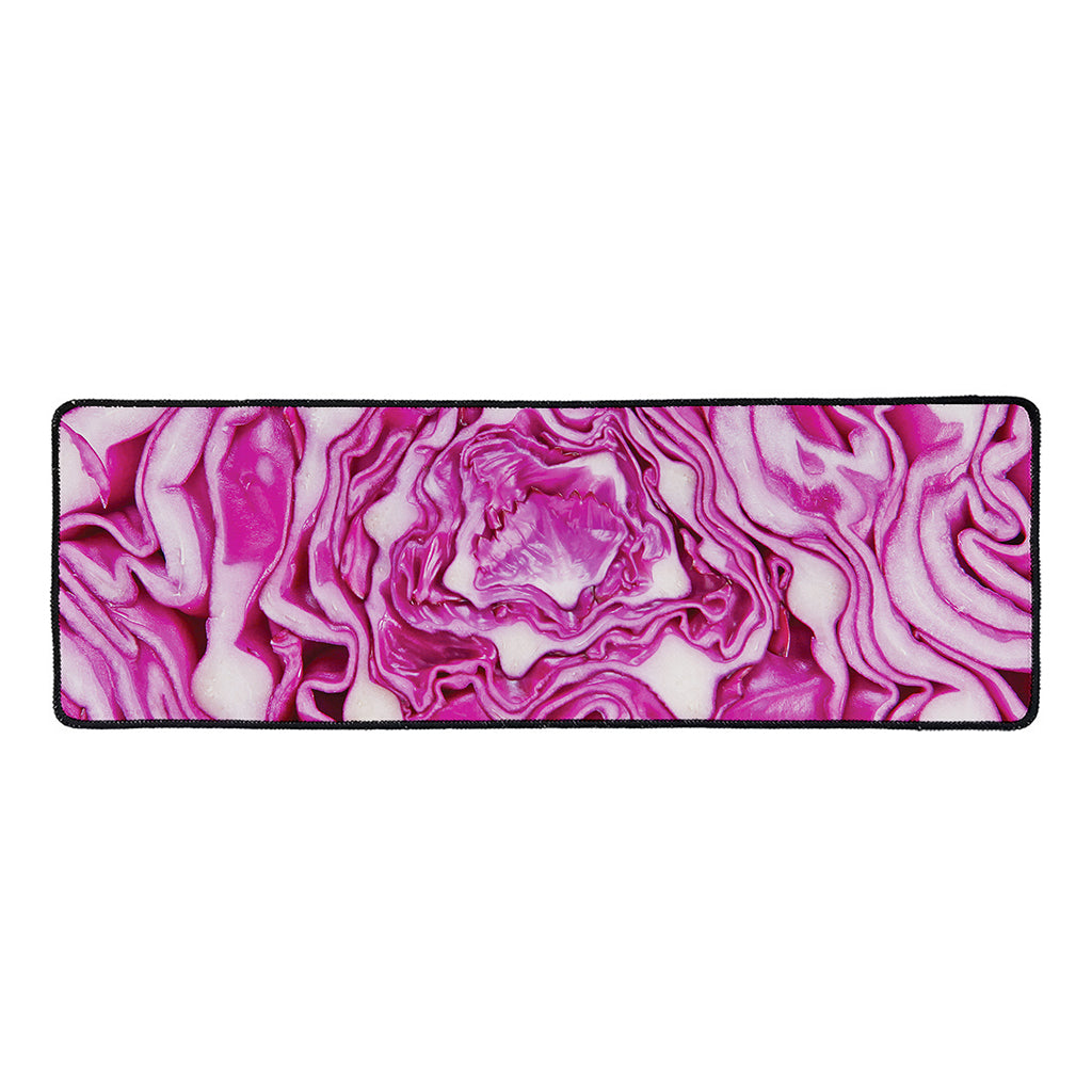 Red Cabbage Print Long Kitchen Mat