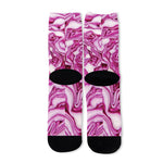 Red Cabbage Print Long Socks