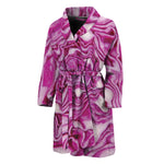 Red Cabbage Print Men's Bathrobe