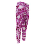 Red Cabbage Print Men's Compression Pants