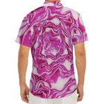 Red Cabbage Print Men's Deep V-Neck Shirt