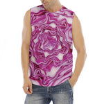Red Cabbage Print Men's Fitness Tank Top