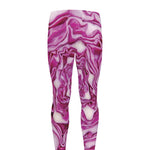 Red Cabbage Print Men's leggings