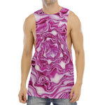 Red Cabbage Print Men's Muscle Tank Top