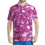 Red Cabbage Print Men's Polo Shirt