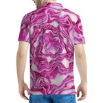 Red Cabbage Print Men's Polo Shirt