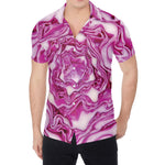 Red Cabbage Print Men's Shirt