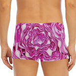 Red Cabbage Print Men's Short Boxer Briefs